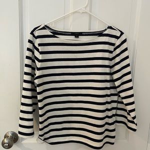 J. Crew structured botneck shirt in stripe